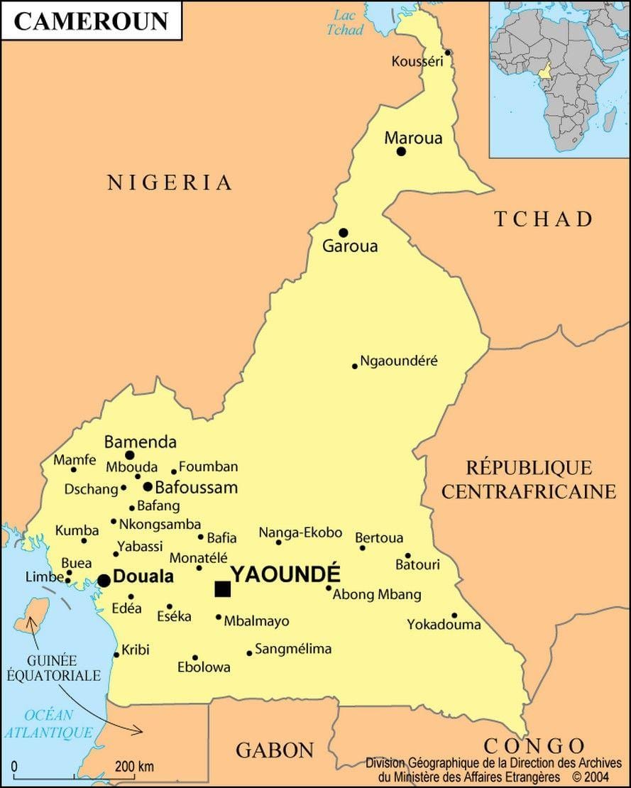 ਨਕਸ਼ਾ ਦੇ douala ਕੈਮਰੂਨ